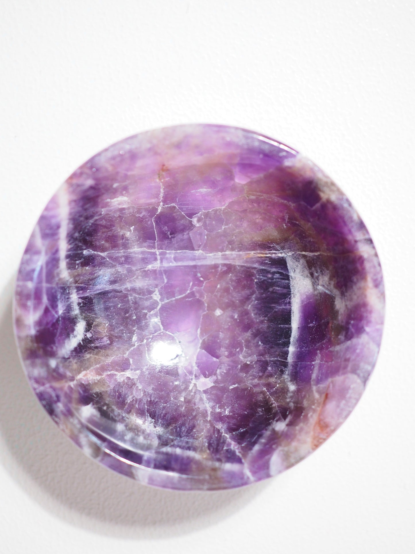 Chevron Amethyst . MINI Schale Schmuckschale ca. 7cm . Dream Amethyst Bowl Handcarved