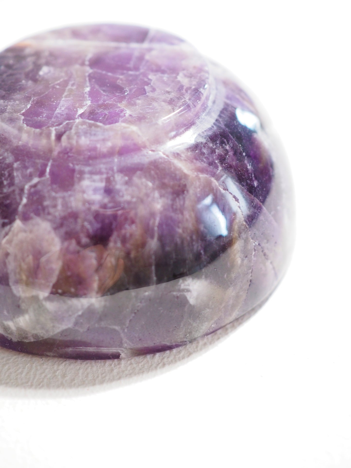 Chevron Amethyst . MINI Schale Schmuckschale ca. 7cm . Dream Amethyst Bowl Handcarved