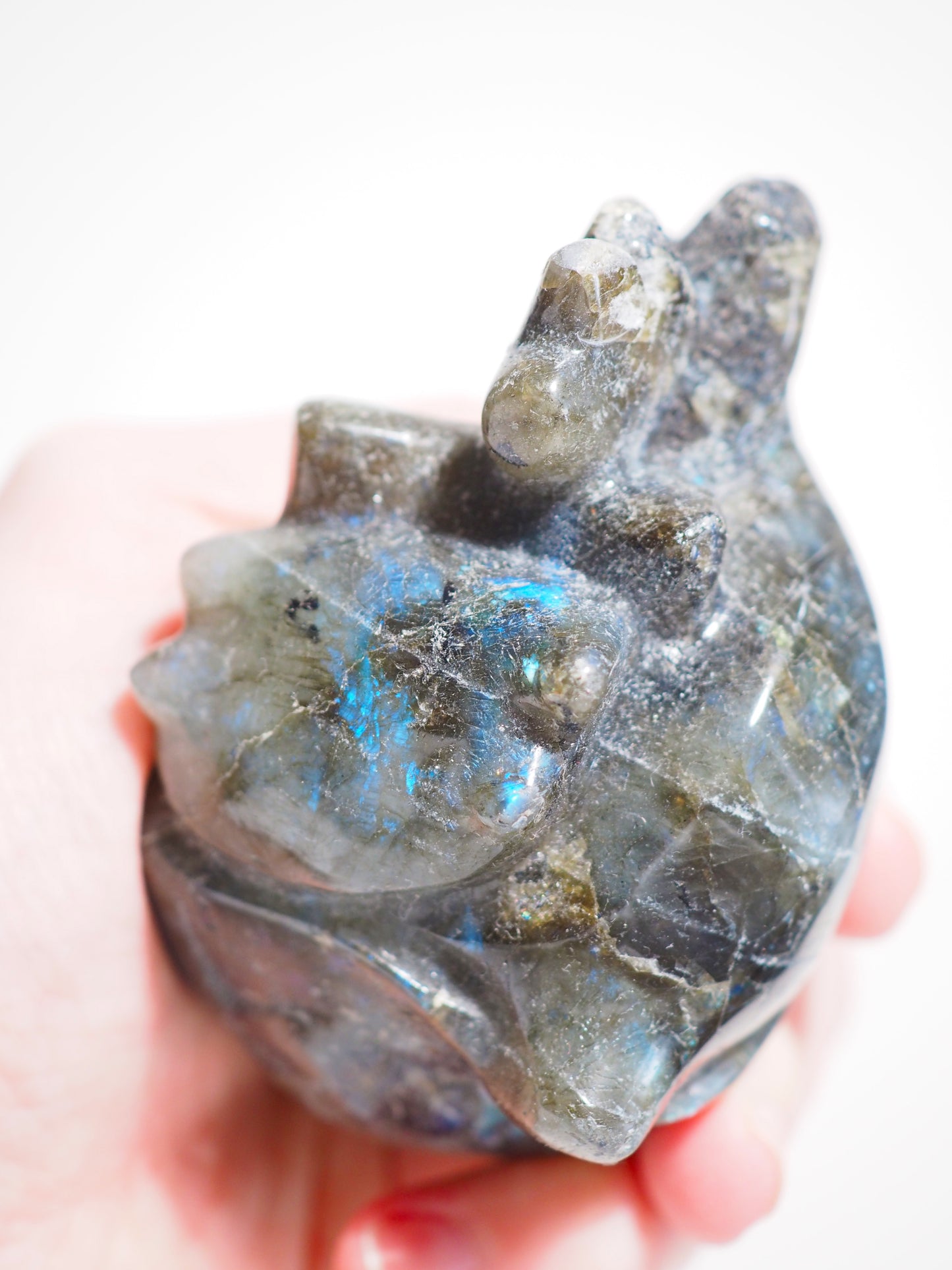 Labradorit Menschliches Herz . Lepidolite Human Heart 9cm - aus China Hand Carved