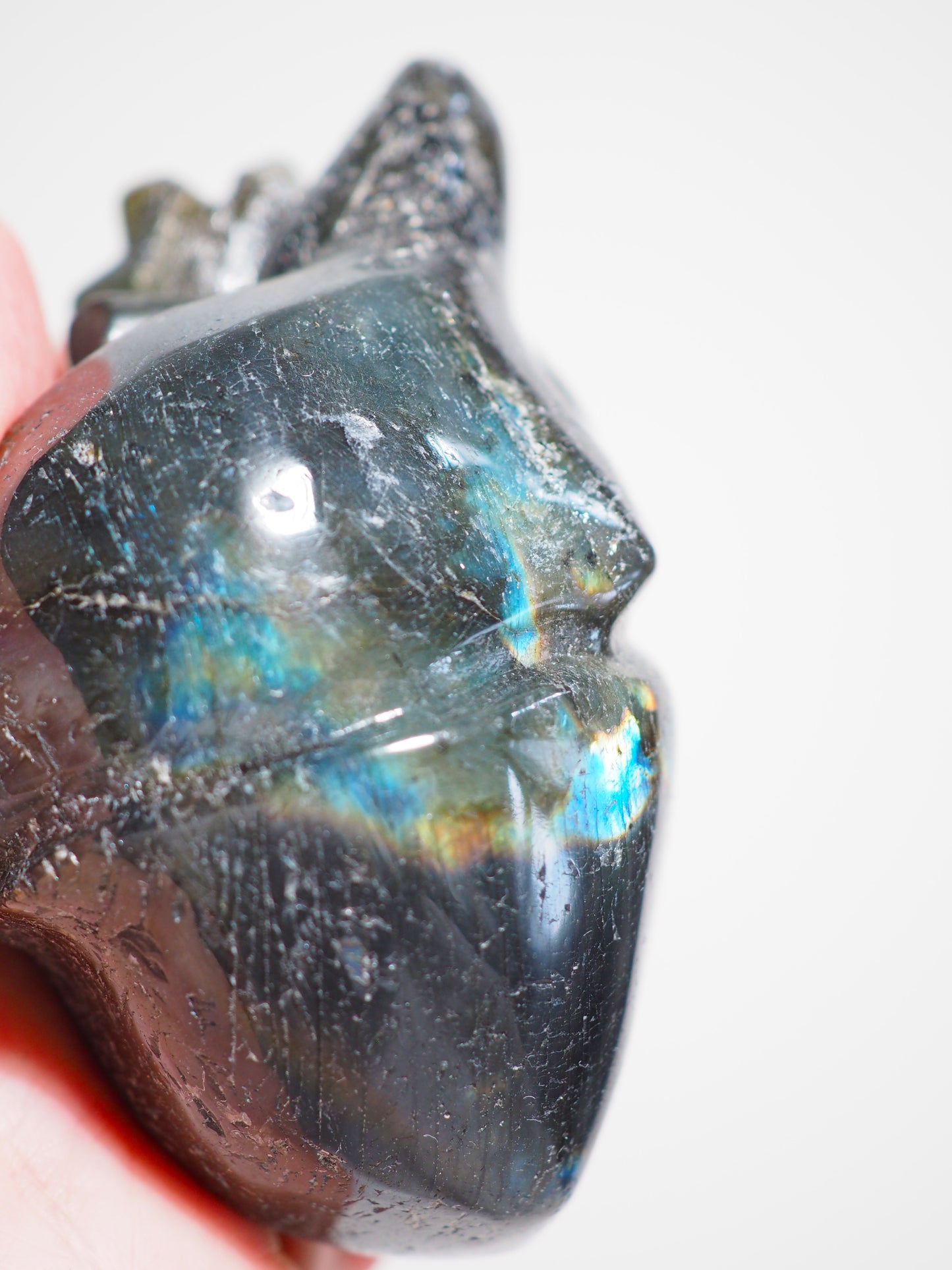 Labradorit Menschliches Herz . Lepidolite Human Heart 9cm - aus China Hand Carved