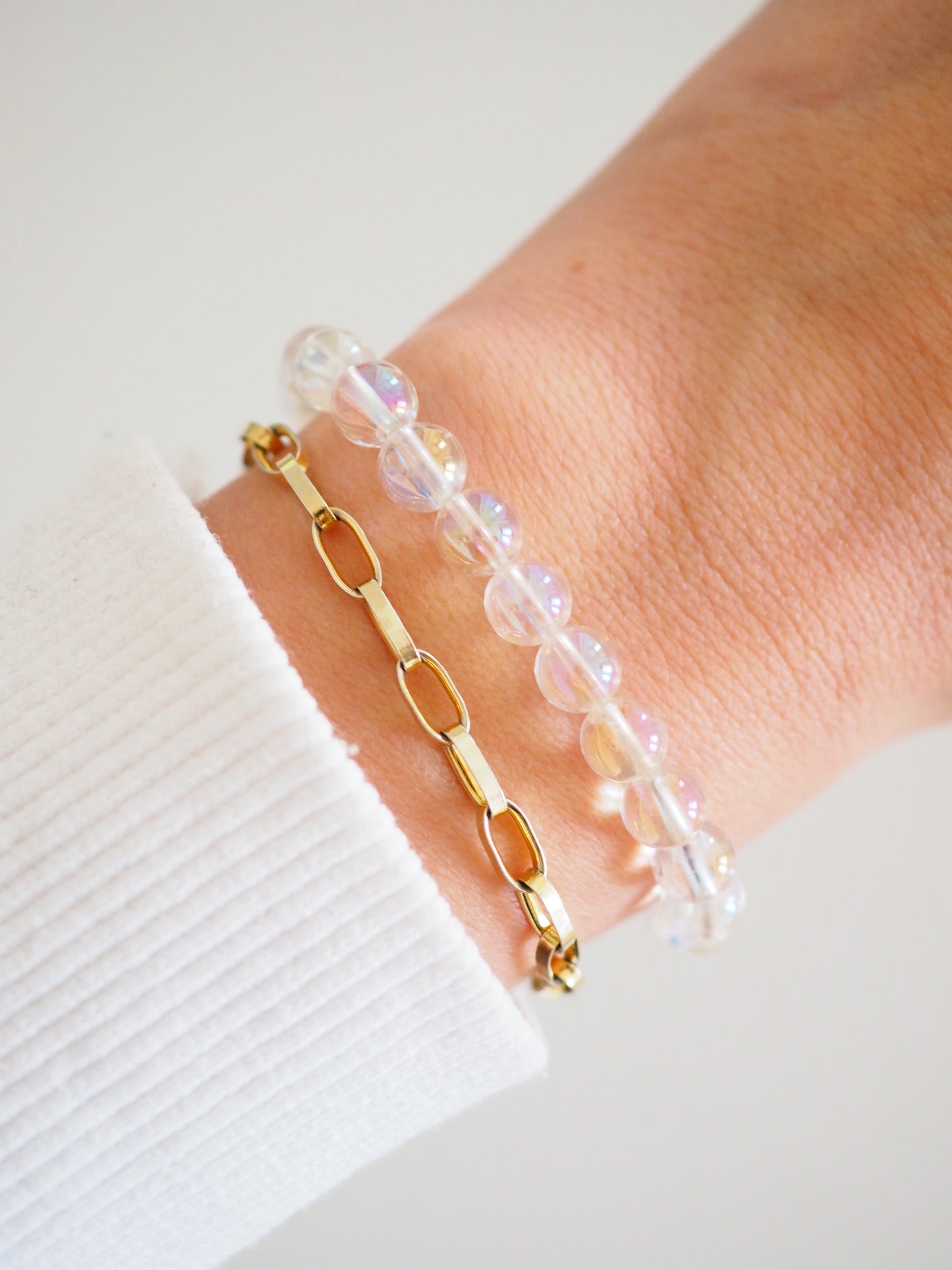 Angel Aura Bergkristall Armband 925 Sterlingsilber vergoldet - High Quality