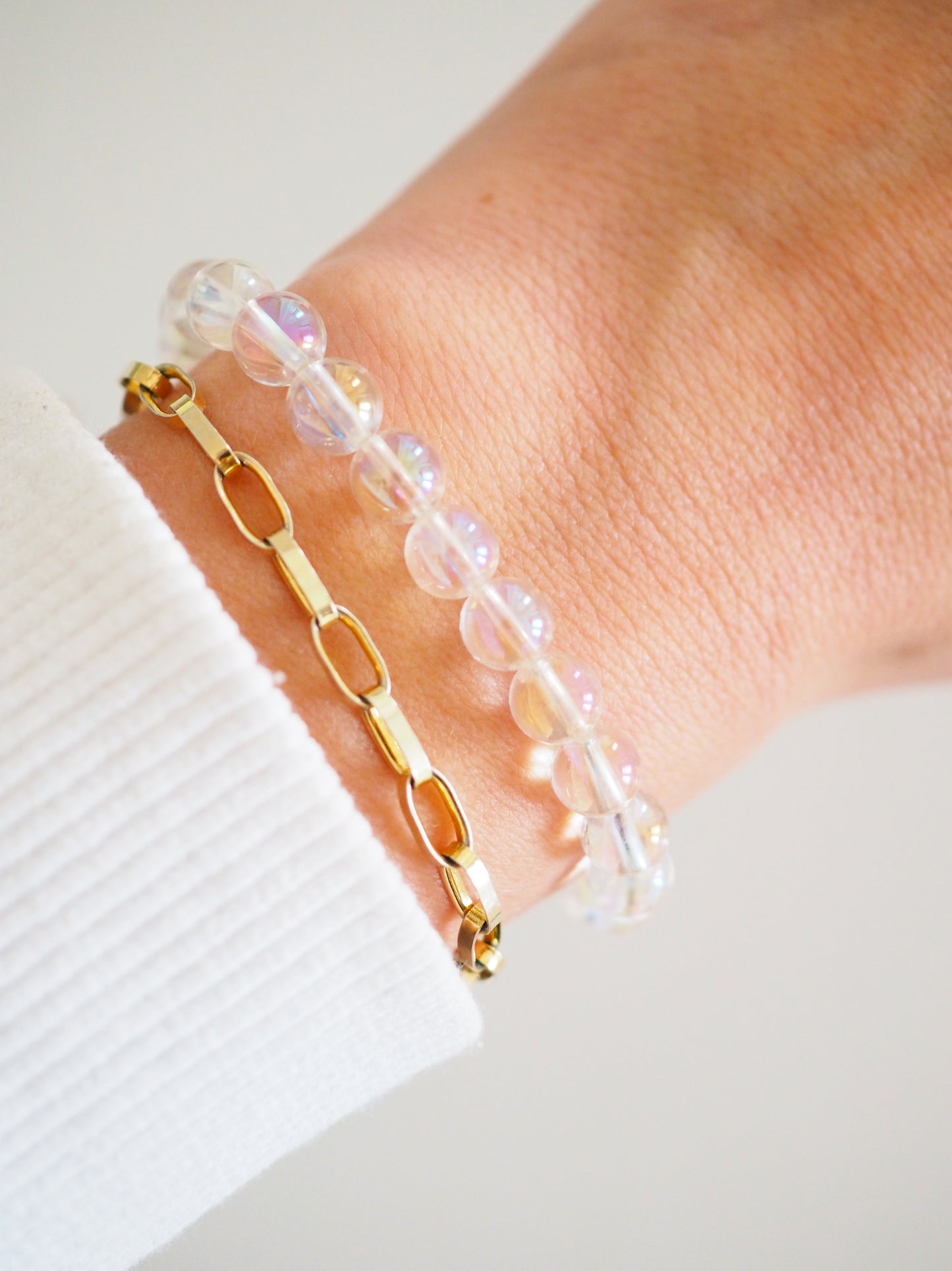 Angel Aura Bergkristall Armband 925 Sterlingsilber vergoldet - High Quality