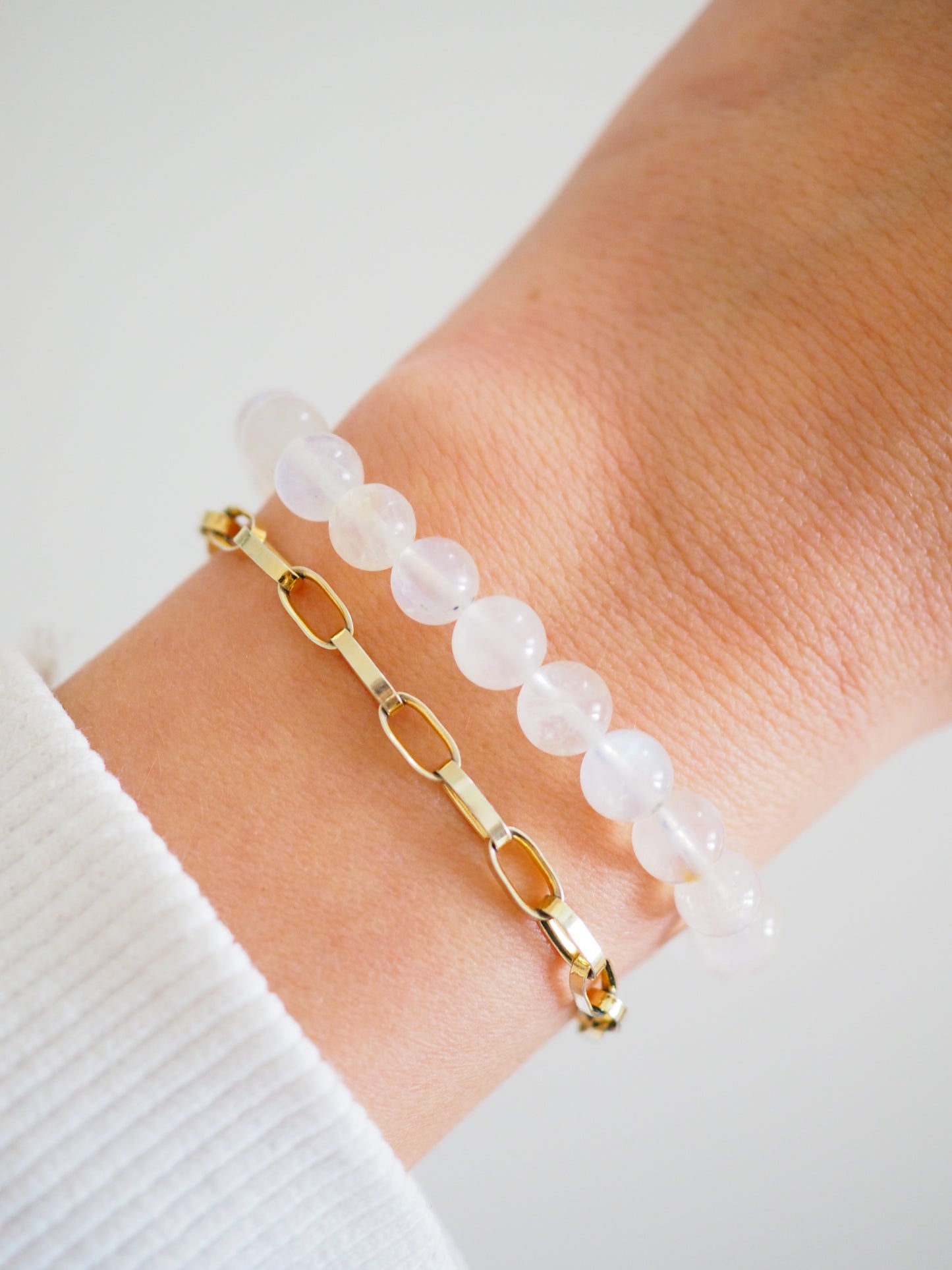 Regenbogen Mondstein Kugel Armband - HIGH QUALITY