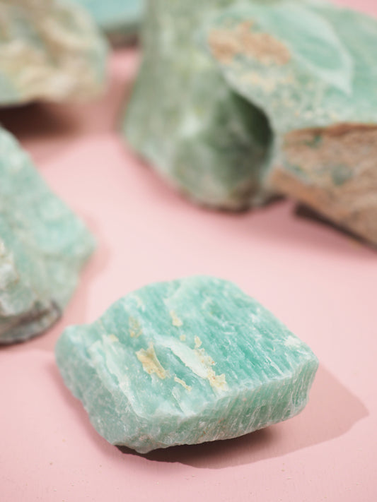 Amazonit Roh aus Tansania