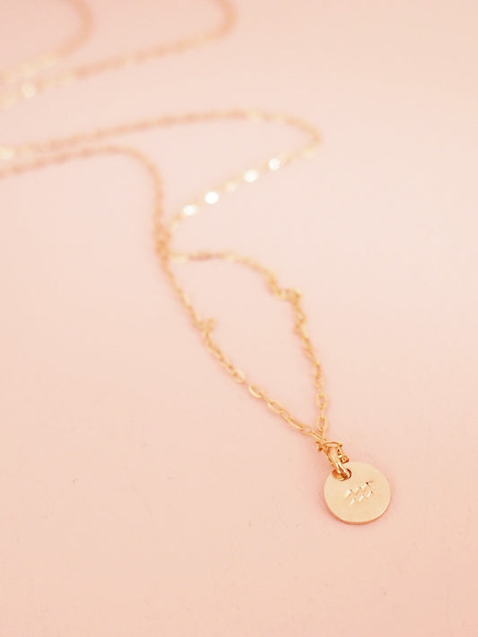 Sternzeichen Kette Prägung 925 Sterlingsilber vergoldet