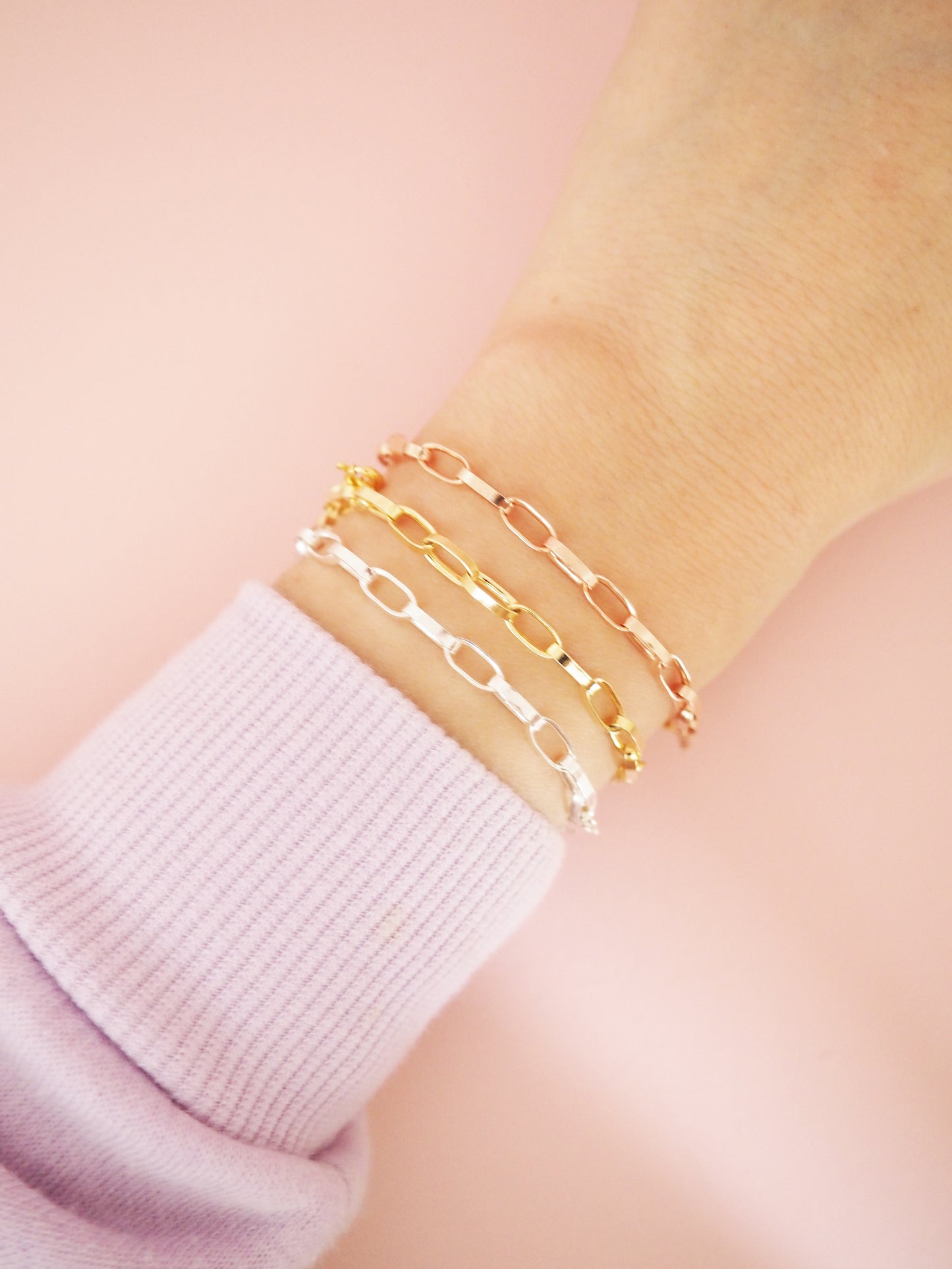 Chunky Armband Basic 925 Sterlingsilber vergoldet