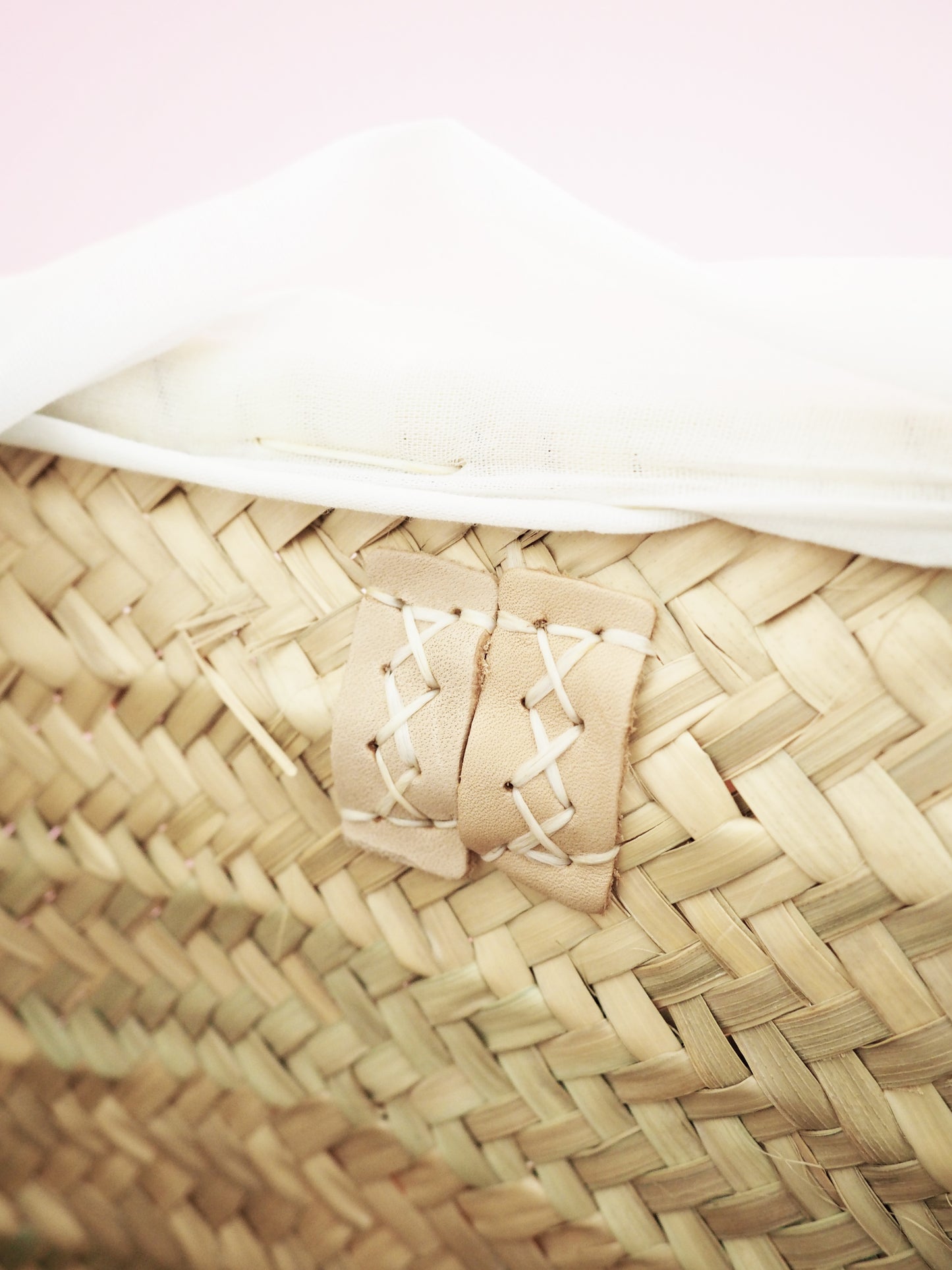 Korb Monogramm & Stripes Summer forever Weiss