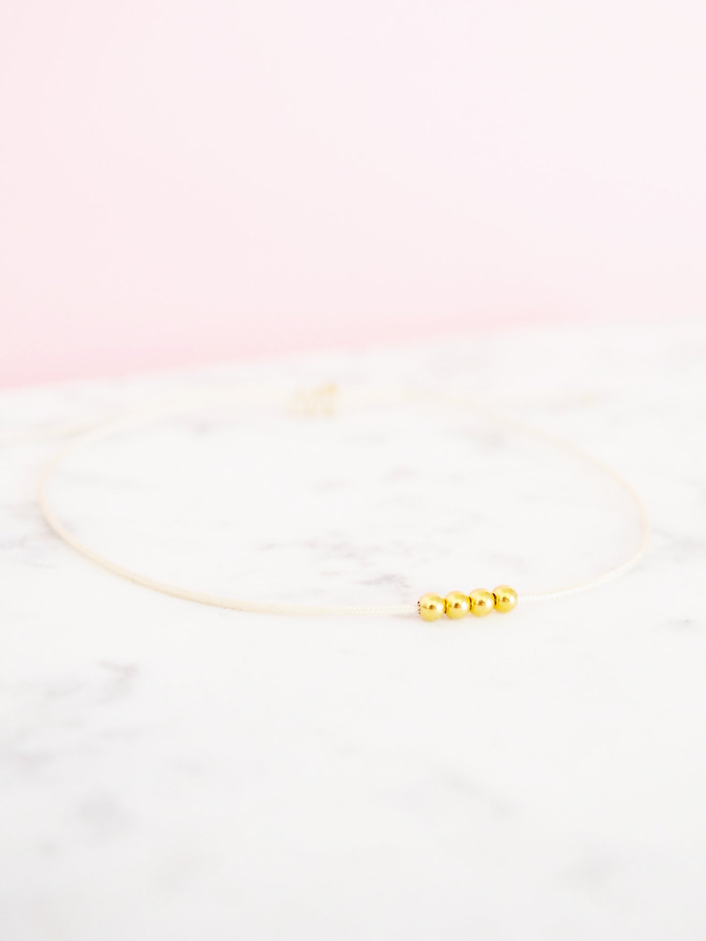 Vier Gold Perlen Armband 375 Gold