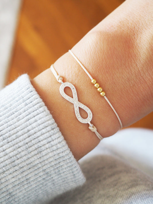 Vier Gold Perlen Armband 375 Gold