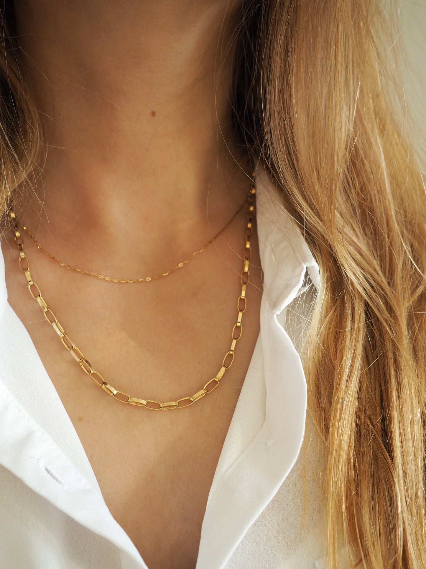Halskette Basic Choker Chunky Y 50cm 925 Sterlingsilber . vergoldet . rosévergoldet