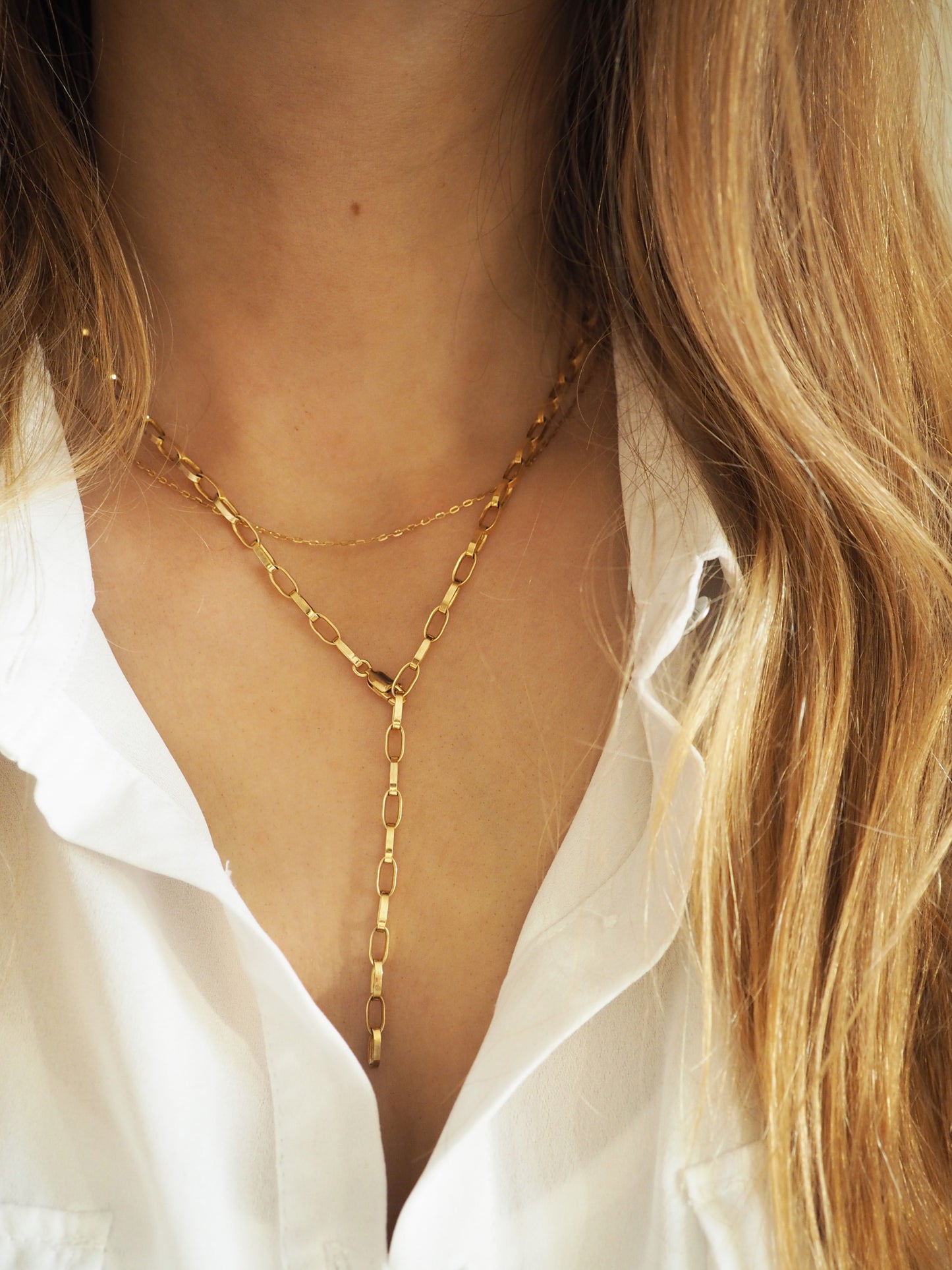 Halskette Basic Choker Chunky Y 50cm 925 Sterlingsilber . vergoldet . rosévergoldet