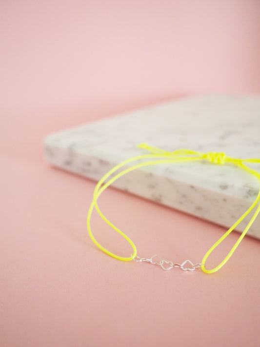 Sieben Herzchen Armband 925 Sterlingsilber vergoldet