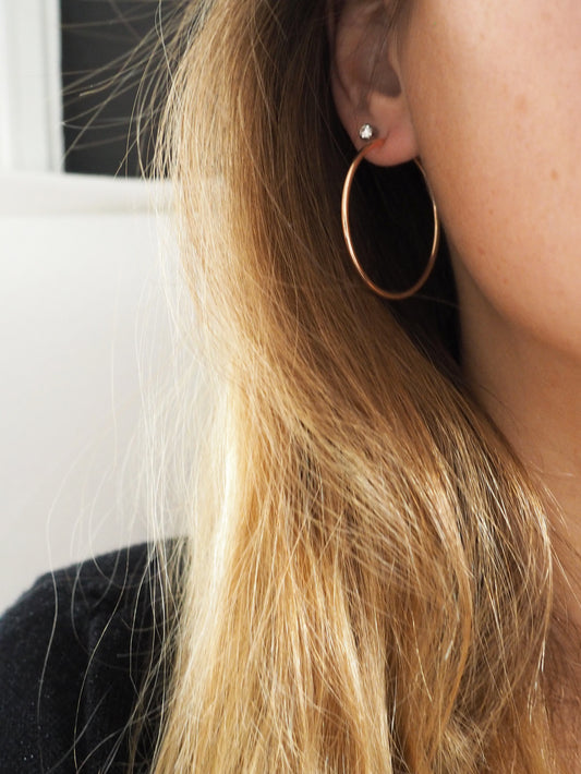 Creole Sterlingsilber Gold 4cm