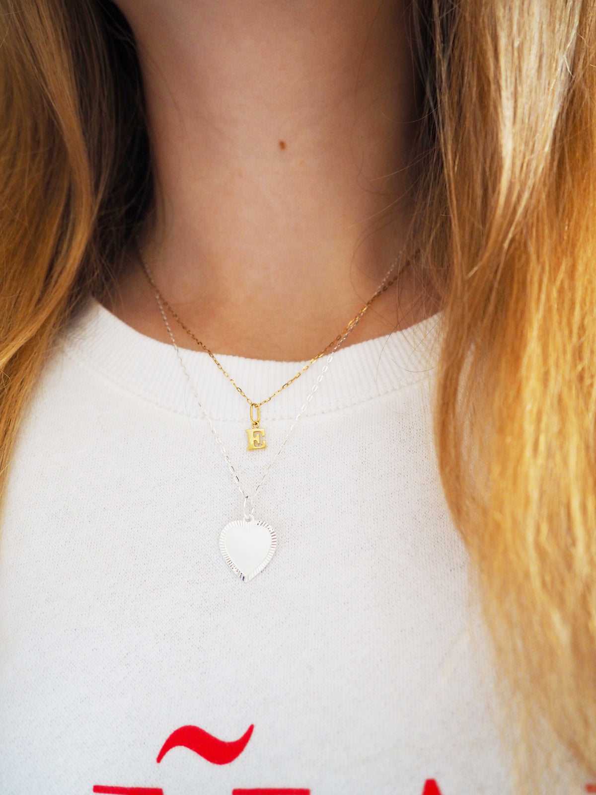 Kette mit Herz & Gravur 22 mm Sterlingsilber