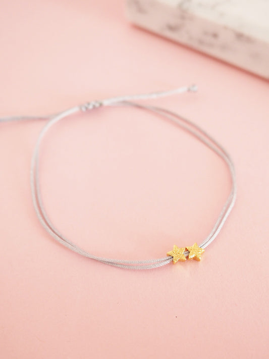 2 Sternenkinder Armband Macramée doppelt