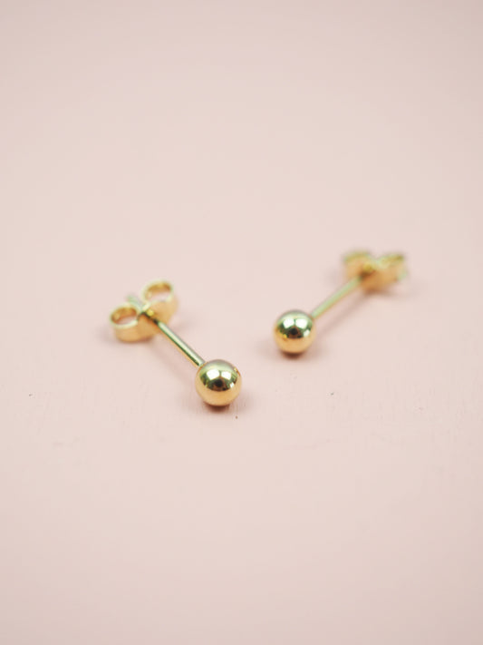 333 Gold Ohrstecker Dots