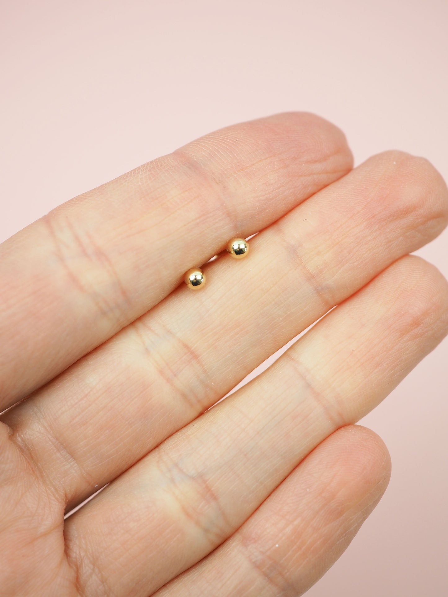 333 Gold Ohrstecker Dots