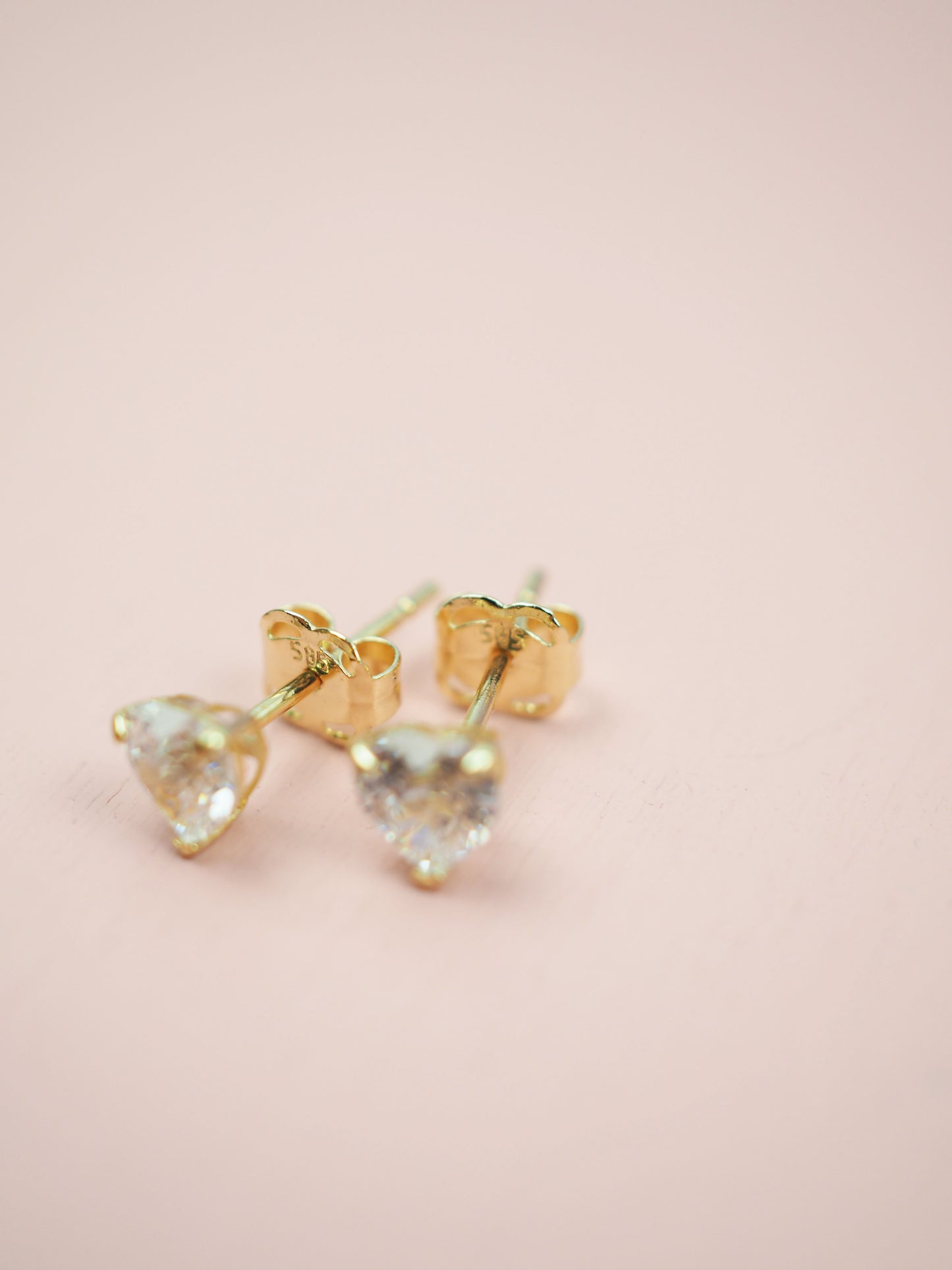 585 Gold Ohrstecker Herz 4mm