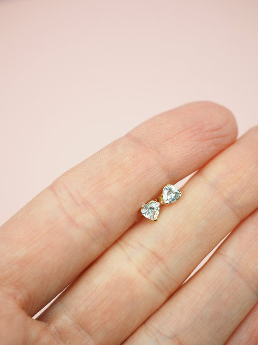 585 Gold Ohrstecker Herz 4mm