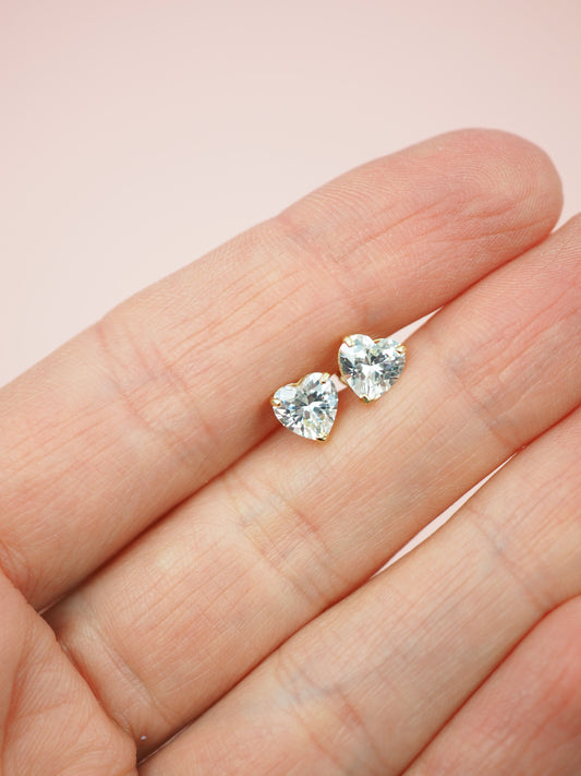 585 Gold Ohrstecker Herz 6mm