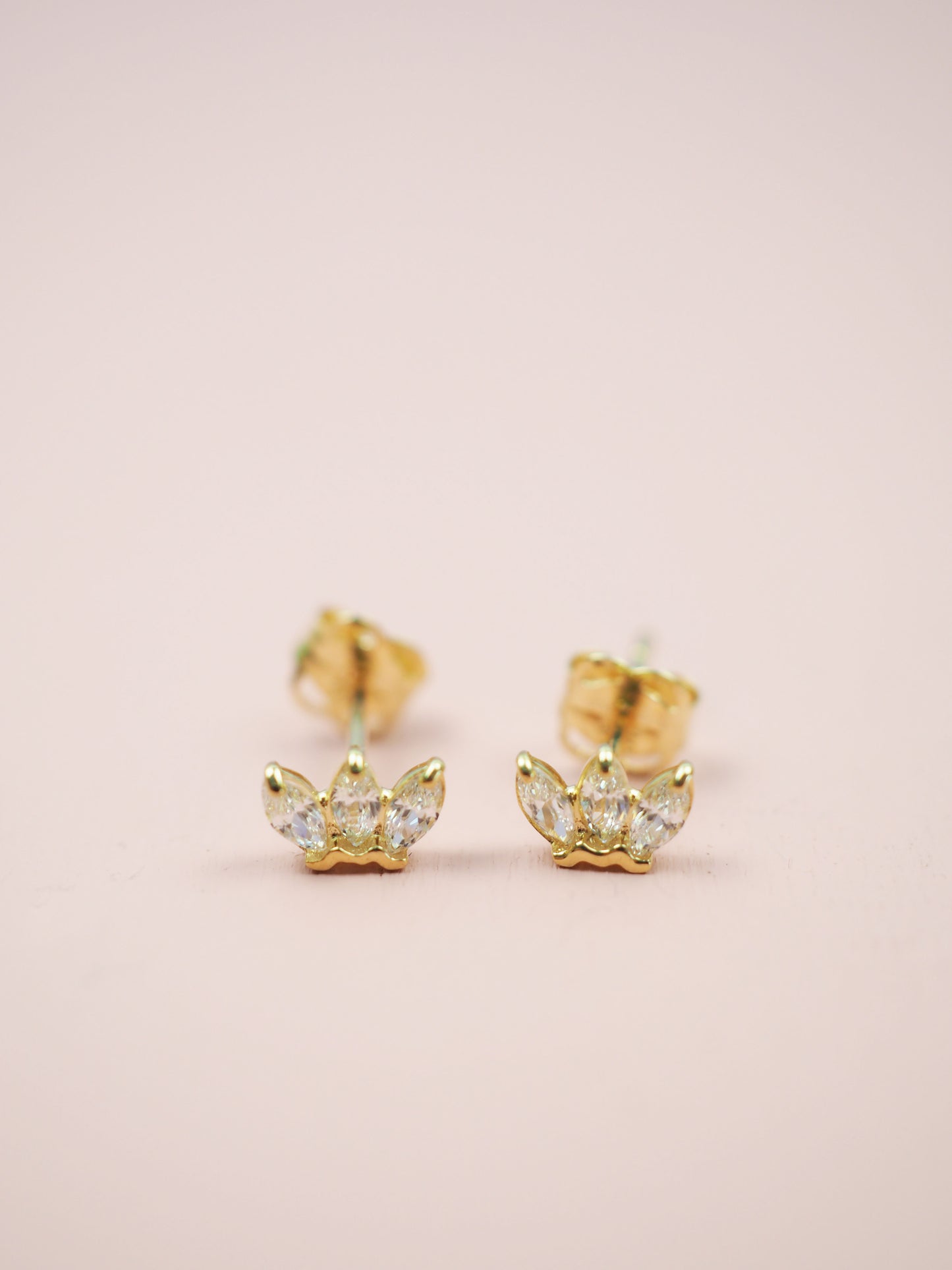 585 Gold Ohrstecker Crown