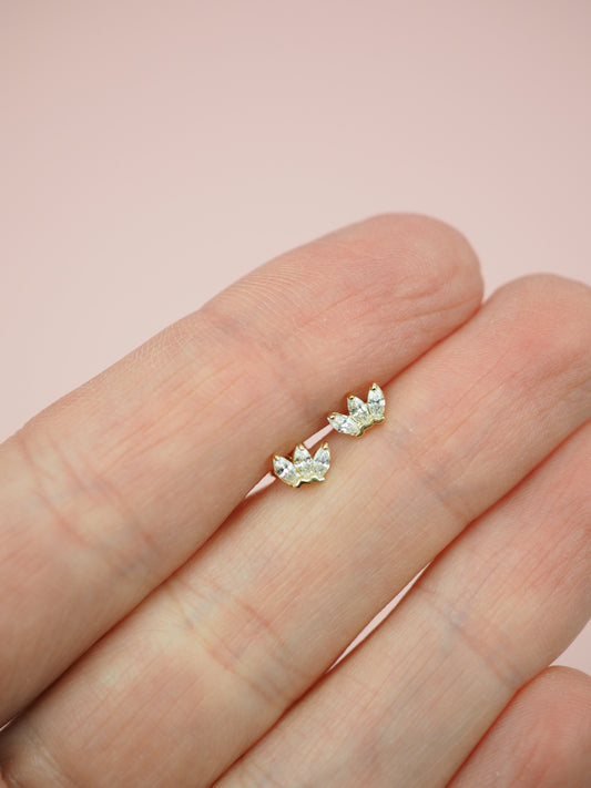 585 Gold Ohrstecker Crown