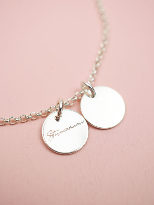 Sternenmama Armband mit Gravur Plättchen 925 Sterlingsilber