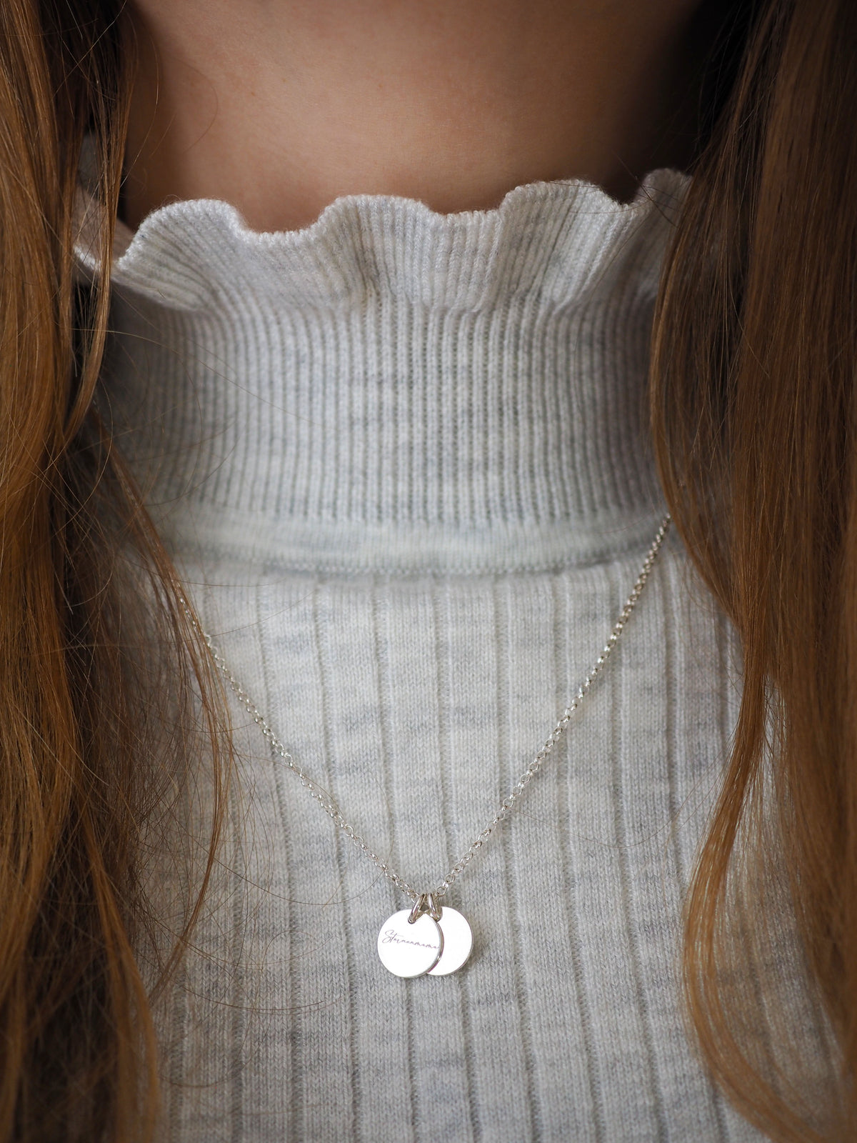 Sternenmama Kette mit Gravur Plättchen 925 Sterlingsilber