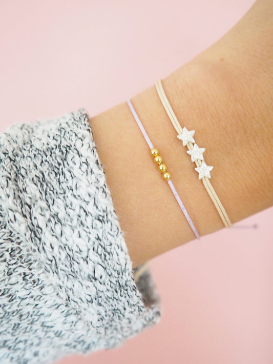 3 Sternenkinder Armband Macramée doppelt