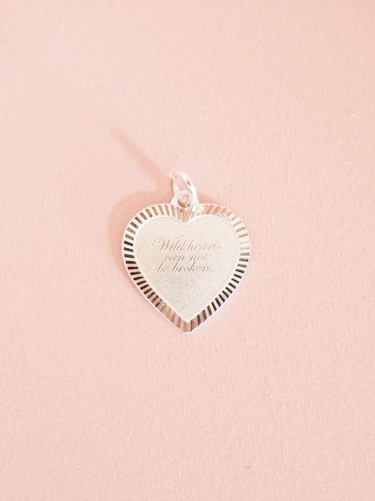 Kette mit Herz & Gravur 22 mm Sterlingsilber