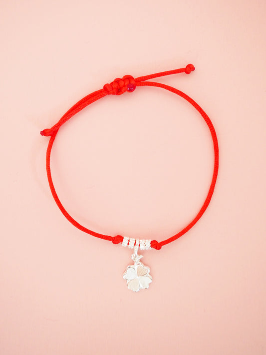 Glücksklee Armband 925 Sterlingsilber