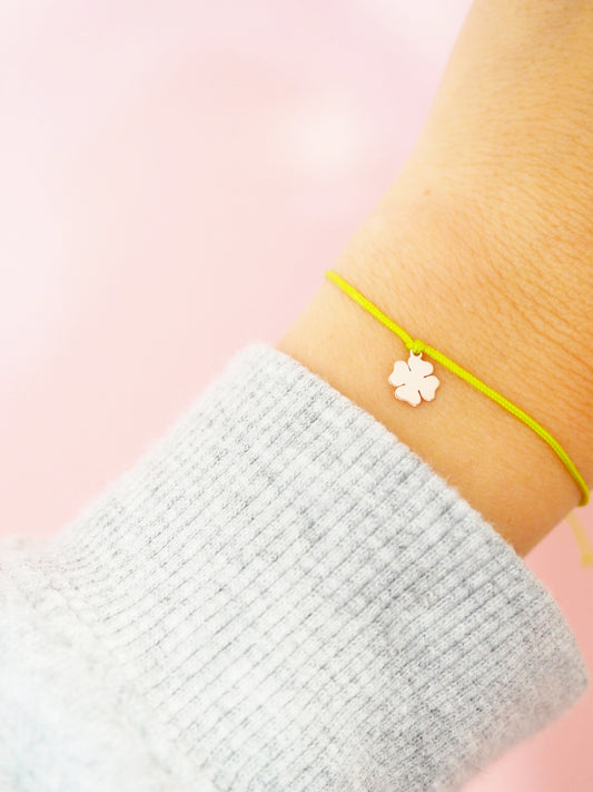 Kleeblatt Armband 925 Sterlingsilber rosévergoldet