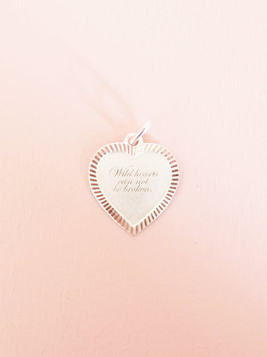 Gravurplatte Herz 22 mm Sterlingsilber