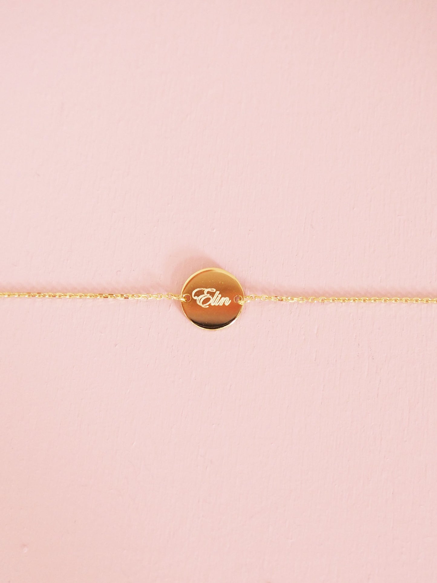 333 Gold Armband mit Plättchen & Gravur