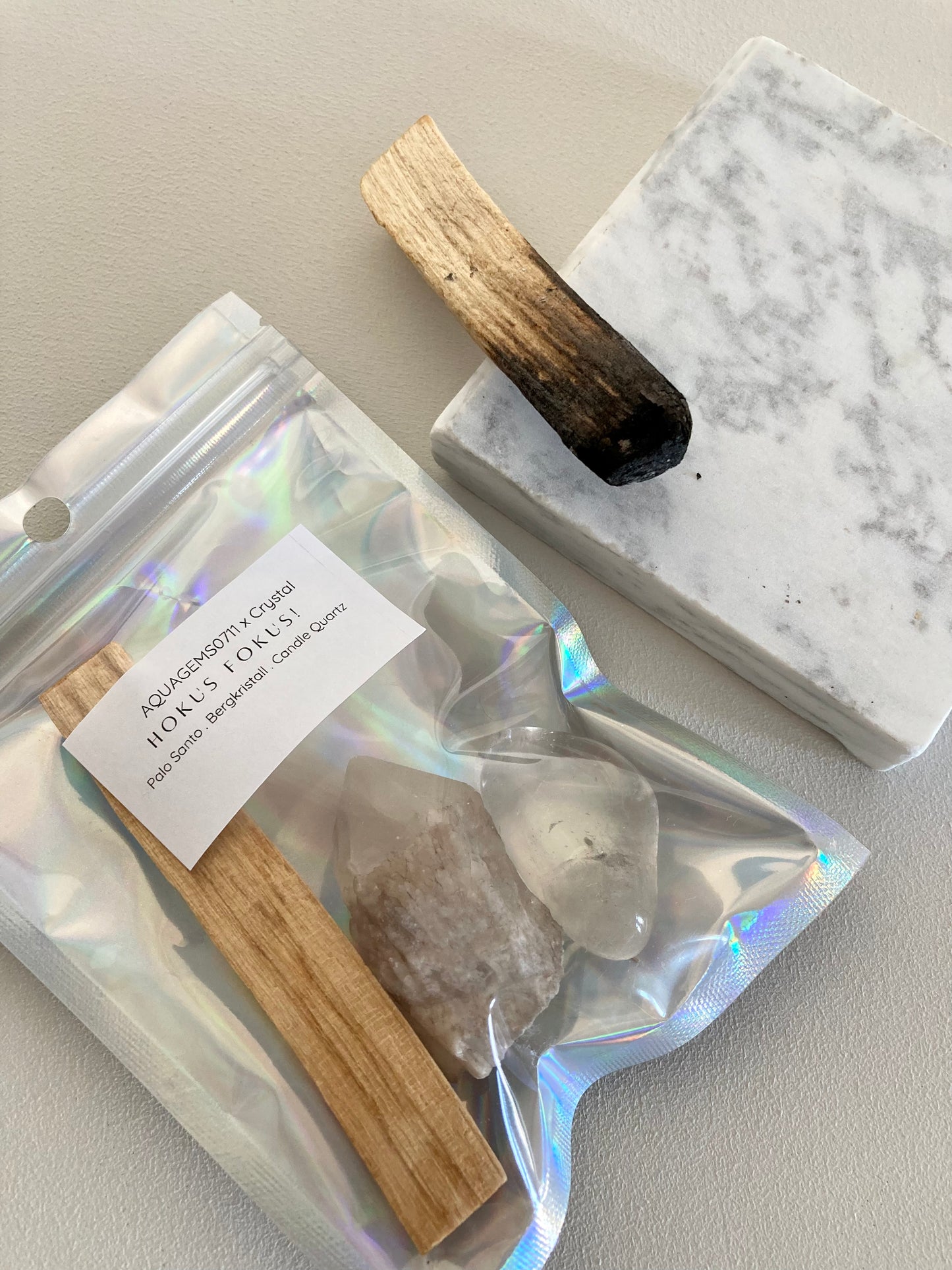 HOKUS FOKUS! Räucherset l Palo Santo. Bergkristall. Candlequartz