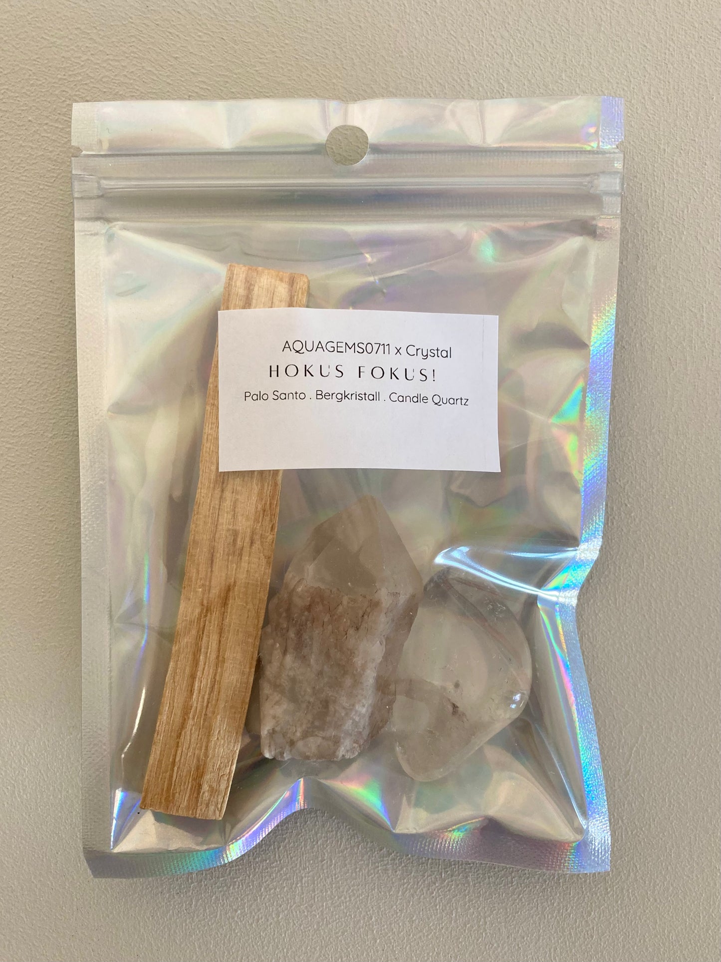 HOKUS FOKUS! Räucherset l Palo Santo. Bergkristall. Candlequartz