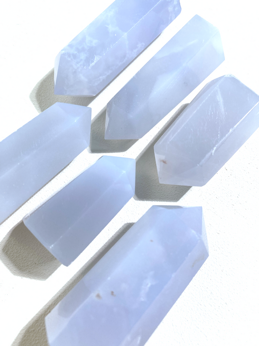 Blauer Chalcedon Mini Spitze l Blue Chalcedony Baby Point - High Quality