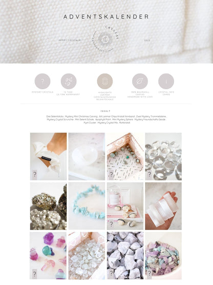MERRY CRYSTALS! Edelstein . Kristall Adventskalender 2023