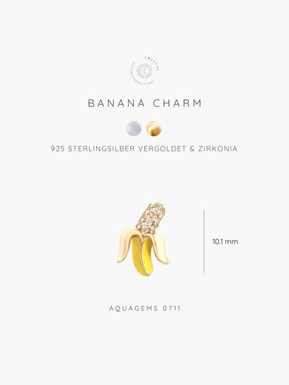 Banana Armband MIRACLE CANDY COLLECTION - 925 Sterlingsilber vergoldet Micro Pavé mit Zirkonia