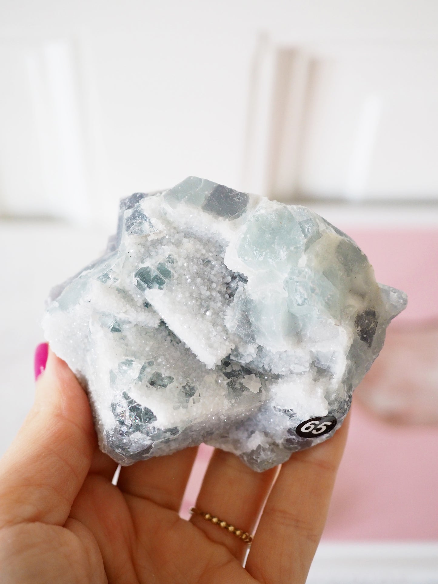 Sparkly Druzy Sugar Fluorit [65] ca. 8.5cm - aus Fujian China RARE