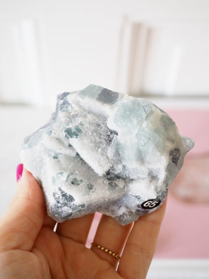 Sparkly Druzy Sugar Fluorit [65] ca. 8.5cm - aus Fujian China RARE