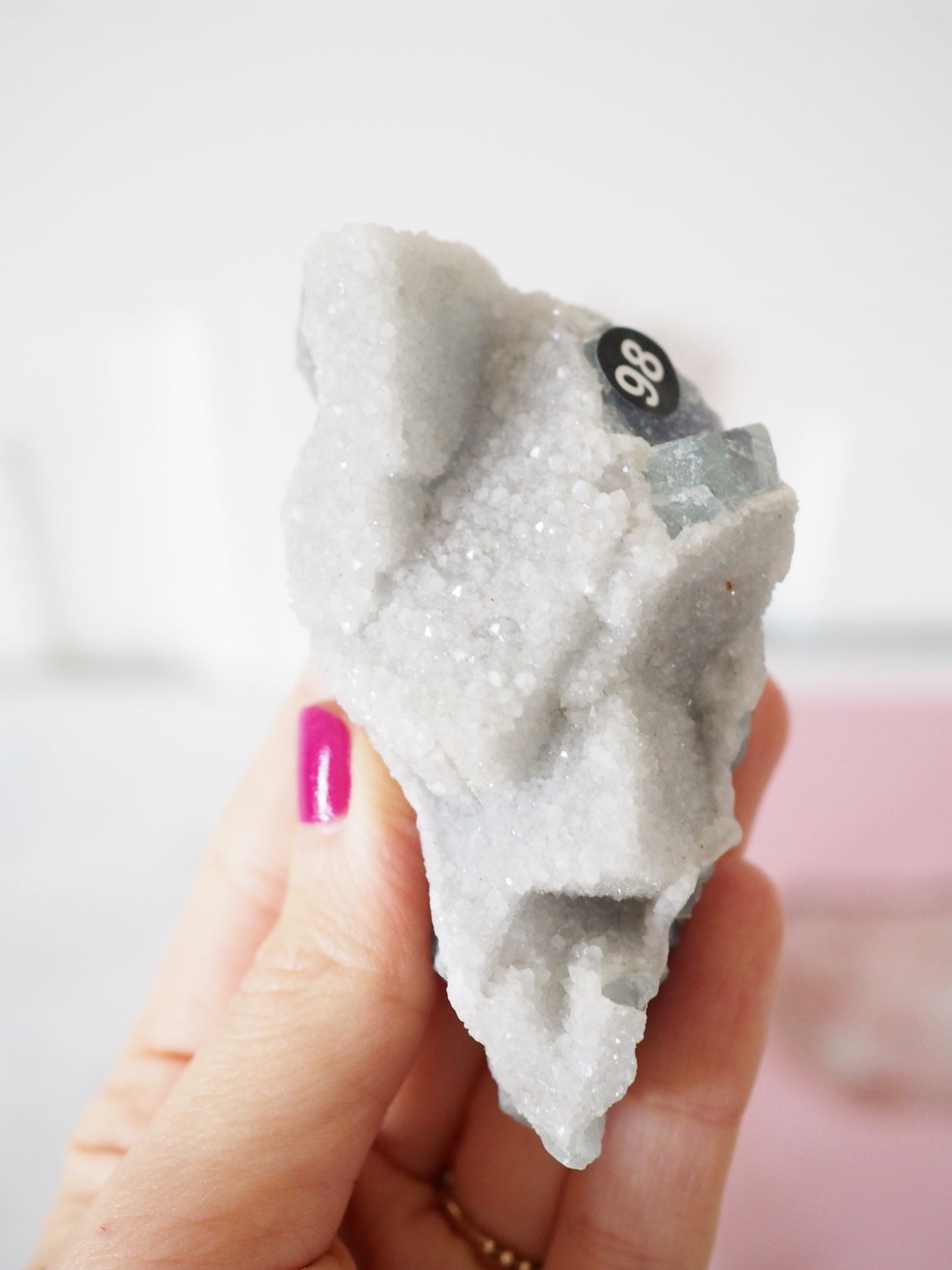 Sparkly Druzy Sugar Fluorit [98] ca 8cm - aus Fujian China RARE