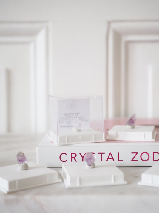 Zepter Amethyst MINI MINERALS IN BOX  4x4cm - aus Kachur Indien. RARE