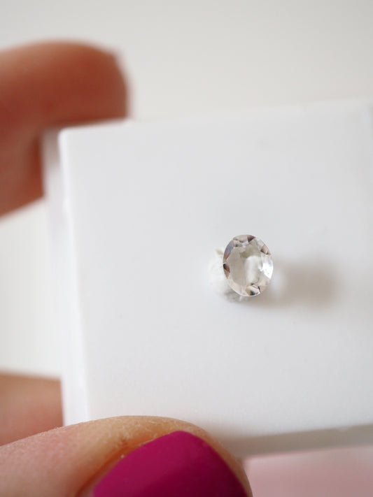 Pink Morganite Faccettiert . MINI MINERALS IN BOX  3x3cm - geschliffen in Indien