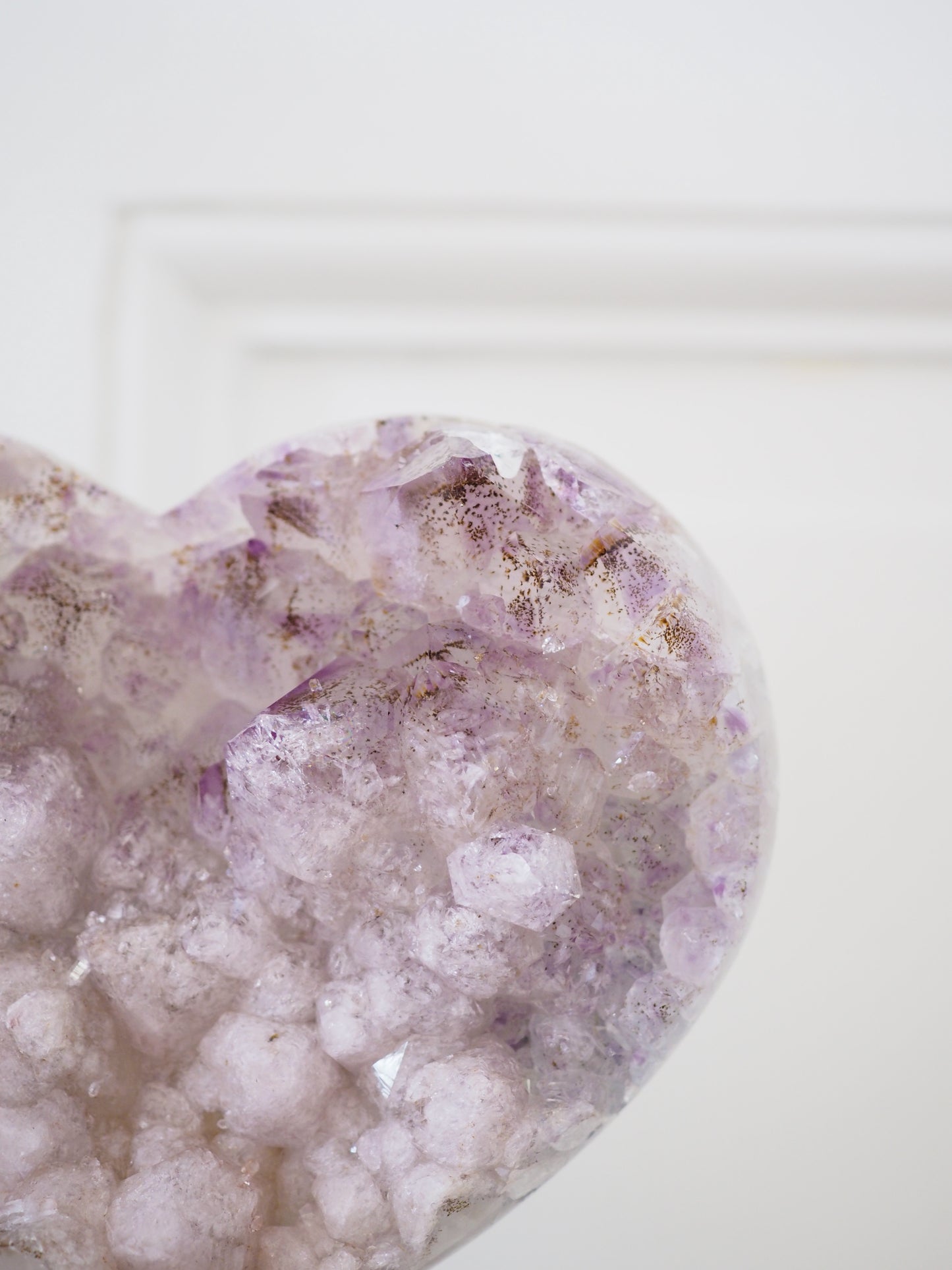 Amethyst Herz auf Halter . Ständer 18cm - aus Brasilien