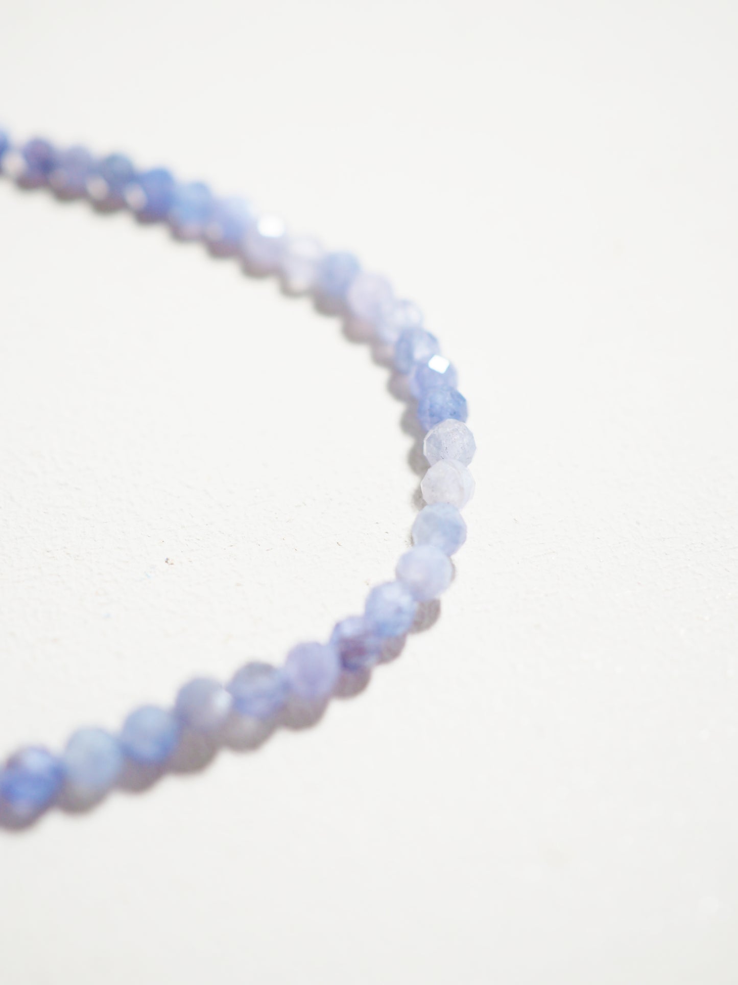 Facettiertes Tansanit Armband . Faceted Tanzanite Bracelet 3mm - High Quality