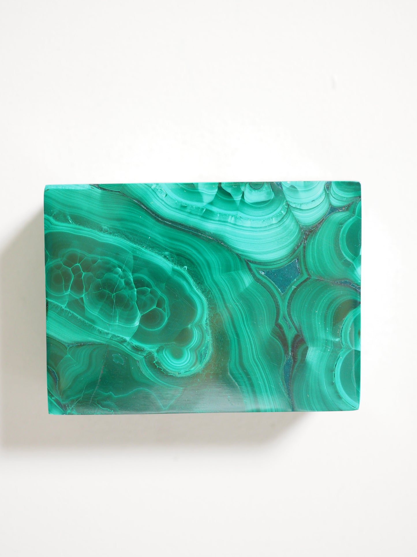 AAA Malachit Schmuck Schachtel . AAA Malachite Box [20] ca. 6.5cm - aus Kongo High Quality