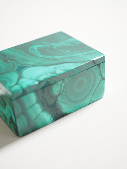 AAA Malachit Schmuck Schachtel . AAA Malachite Box [20] ca. 6.5cm - aus Kongo High Quality