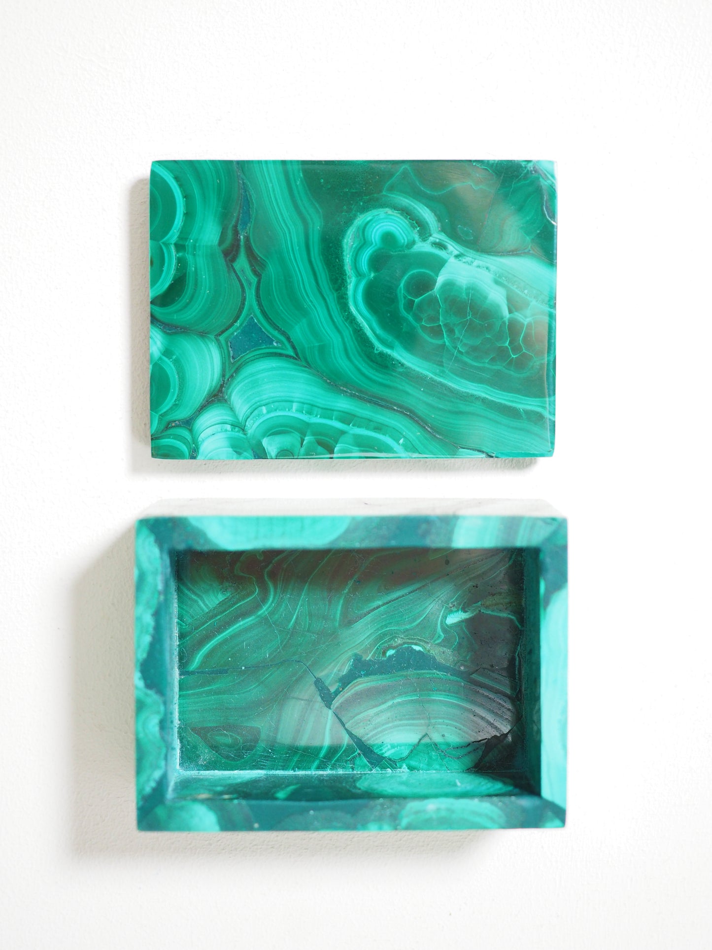 AAA Malachit Schmuck Schachtel . AAA Malachite Box [20] ca. 6.5cm - aus Kongo High Quality