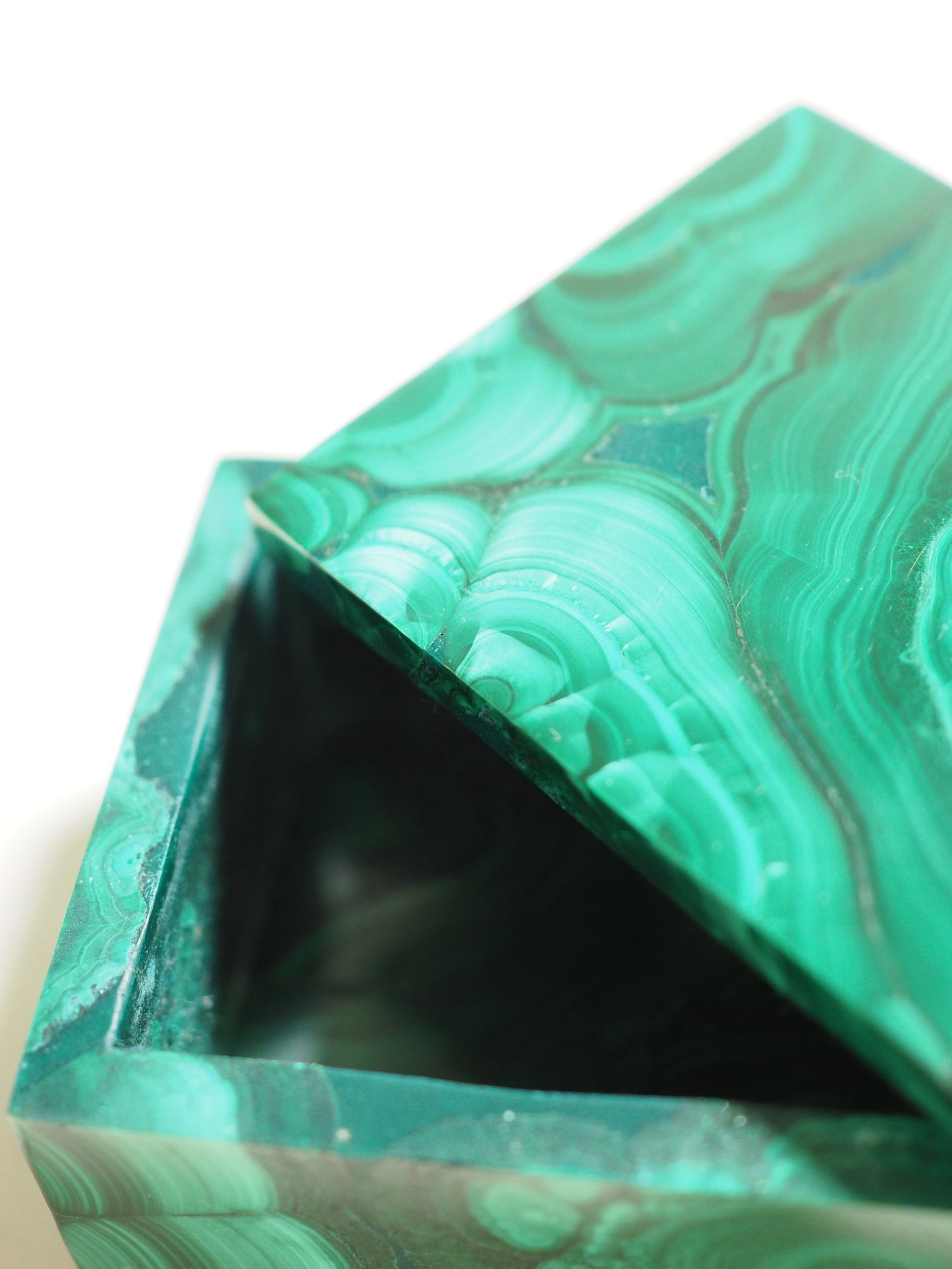 AAA Malachit Schmuck Schachtel . AAA Malachite Box [20] ca. 6.5cm - aus Kongo High Quality